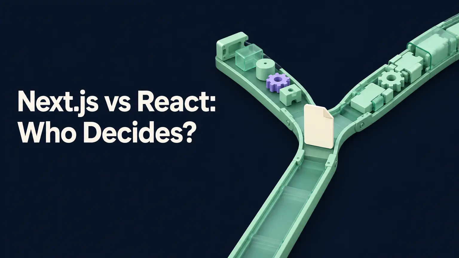 Editorial illustration for Next.js vs React: What to Decide Before You Choose